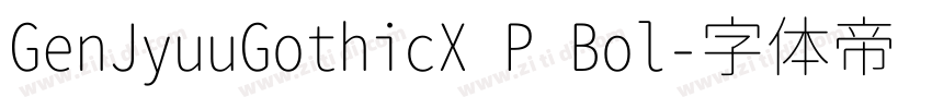 GenJyuuGothicX P Bol字体转换